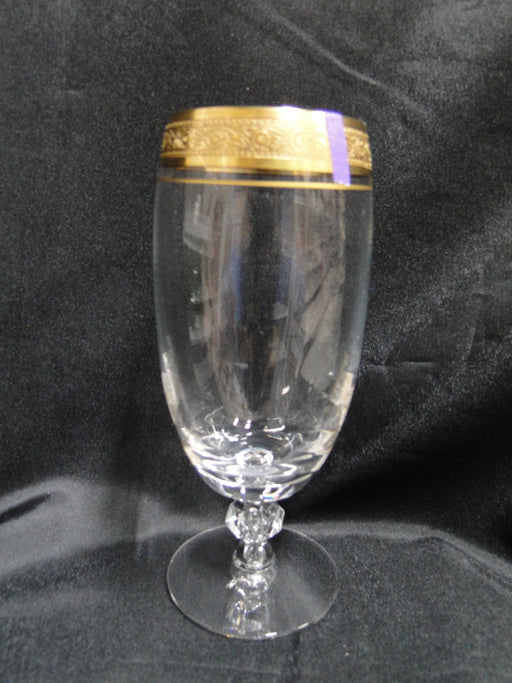 Tiffin Westchester, Stem #17679, Encrusted Gold Band: Iced Tea, 6 3/4", Nick