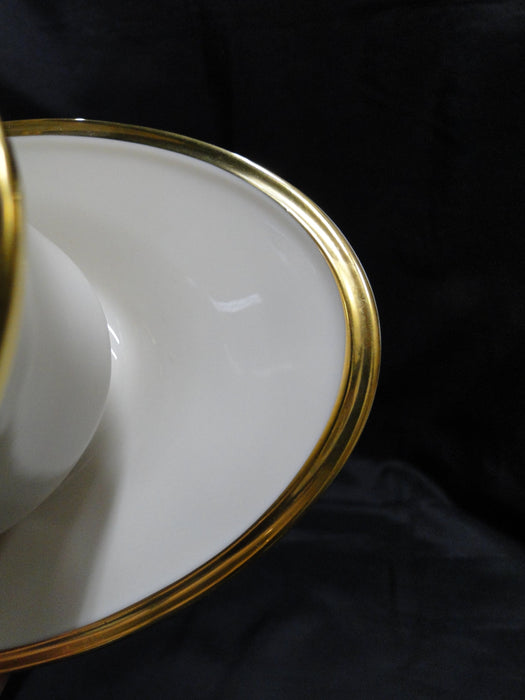 Lenox Eternal, Ivory w/ Gold Trim: Gravy Boat w/ Attached Underplate