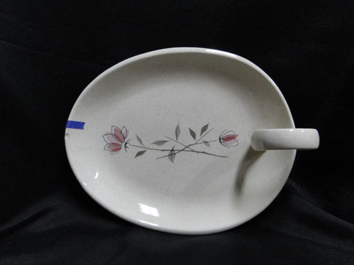 Franciscan Duet, Pink Flowers: Oval Open Jam Dish w/ Handle, 8 1/4" x 6", As Is