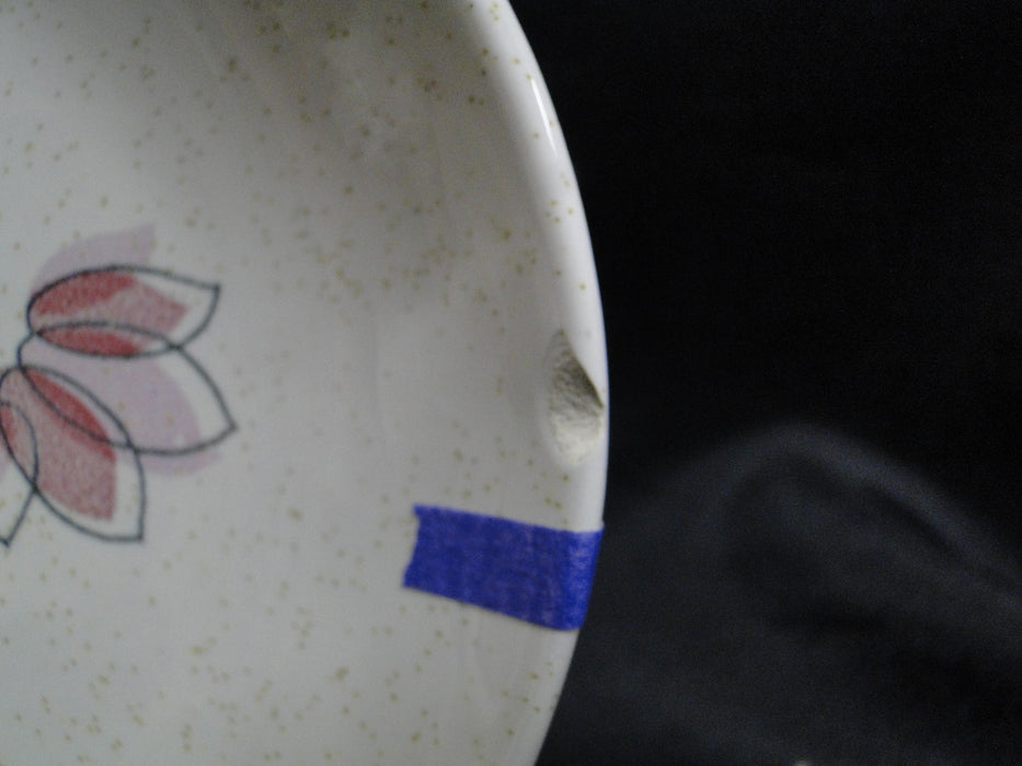 Franciscan Duet, Pink Flowers: Oval Open Jam Dish w/ Handle, 8 1/4" x 6", As Is
