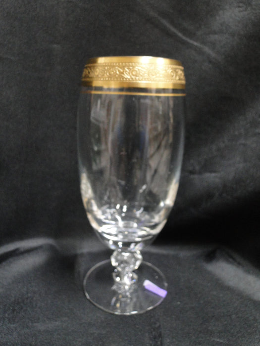 Tiffin Westchester, Stem #17679, Encrusted Gold Band: Iced Tea, 6 3/4", As Is