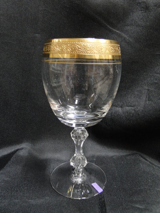 Tiffin Westchester, Stem #17679, Encrusted Gold Band: Water, 6 7/8", As Is