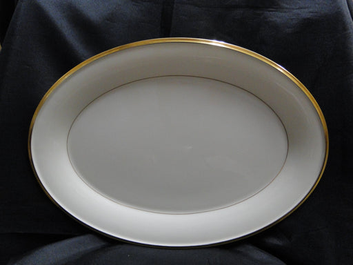 Lenox Eternal, Ivory w/ Gold Trim: Oval Serving Platter, 16 3/8" x 11 7/8"