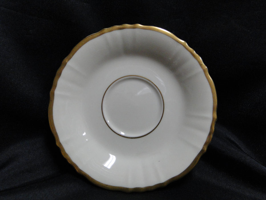 Syracuse Brantley, Wide Gold Trim: Cup & Saucer Set, 2 1/4" Tall