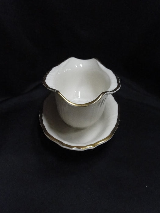 Syracuse Brantley, Wide Gold Trim: Gravy Boat w/ Attached Underplate, As Is