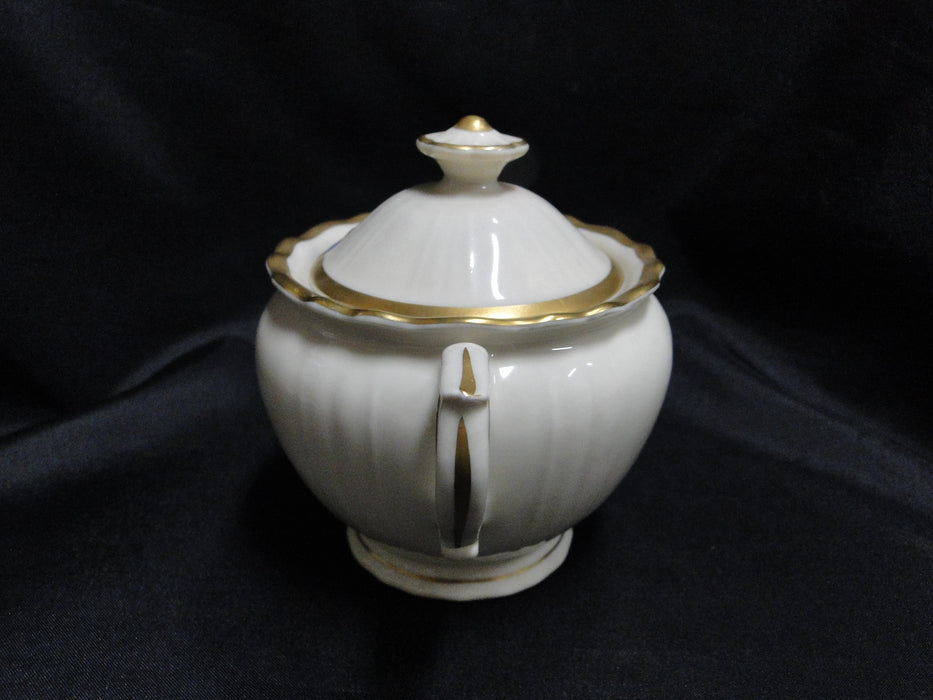 Syracuse Brantley, Wide Gold Trim: Sugar Bowl & Lid, 4 1/2" Tall, As Is