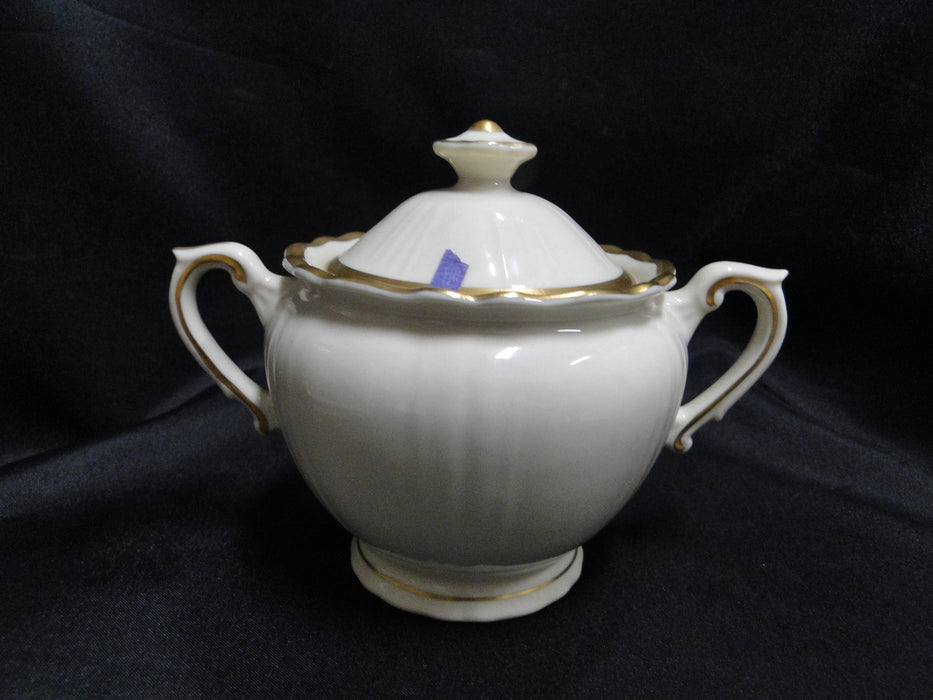 Syracuse Brantley, Wide Gold Trim: Sugar Bowl & Lid, 4 1/2" Tall, As Is