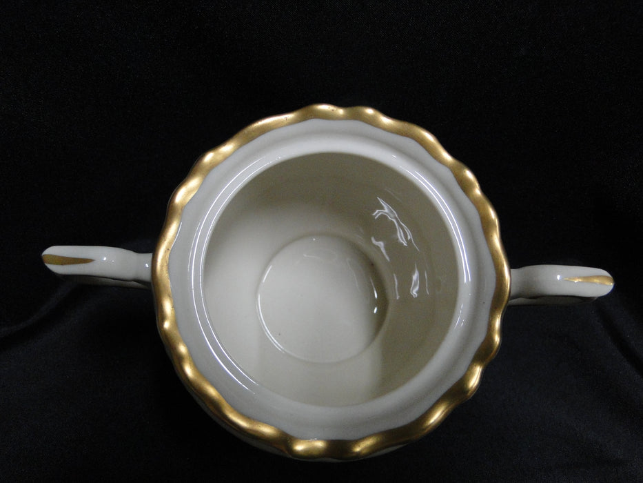 Syracuse Brantley, Wide Gold Trim: Sugar Bowl & Lid, 4 1/2" Tall, As Is