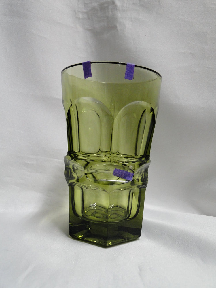 Fostoria Argus Green: Flat Tumbler, 5 1/4" Tall, As Is