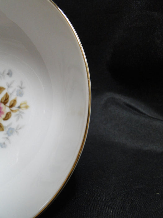 Wentworth Petit Point Floral Center, Grey Fern: Fruit Bowl (s), 5 1/2"
