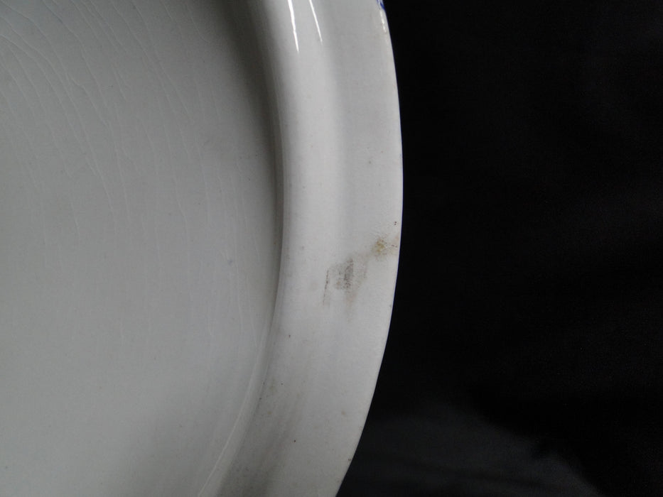 Myott Staffordshire Corinth Blue, Scrolls on Blue Band: Serving Bowl & Lid As Is
