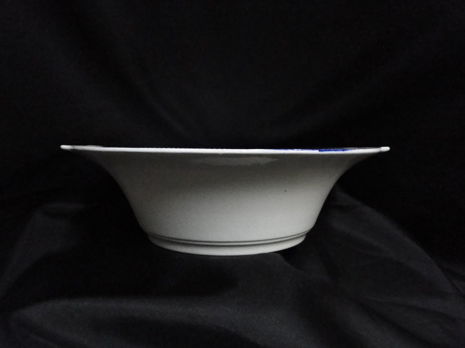 Myott Staffordshire Corinth Blue, Scrolls on Blue Band: Serving Bowl & Lid As Is