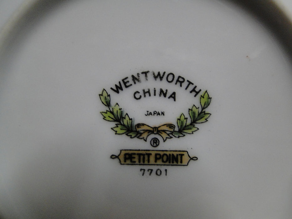 Wentworth Petit Point Floral Center, Grey Fern: Fruit Bowl (s), 5 1/2"