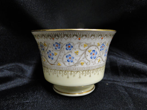 Royal Worcester Lady Evelyn, Scrolls, Florals: Small Open Sugar Bowl 2 1/8" Tall