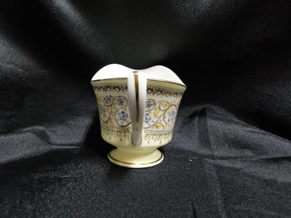 Royal Worcester Lady Evelyn, Scrolls, Florals: Small Creamer, 2 1/4" Tall
