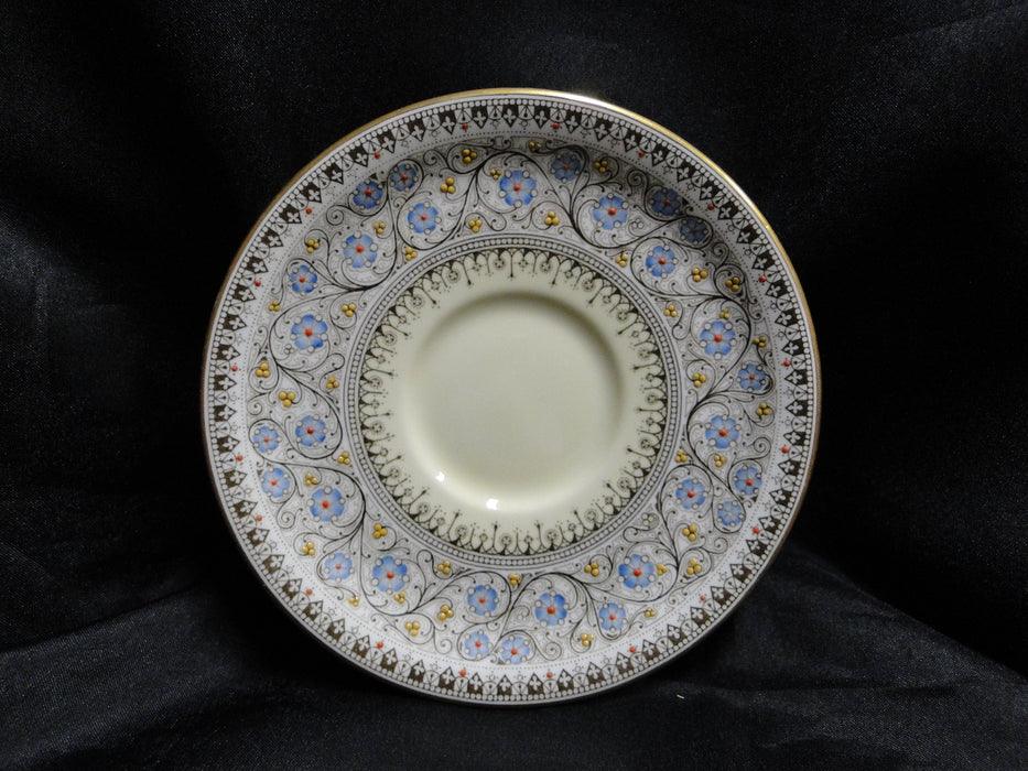 Royal Worcester Lady Evelyn, Scrolls, Florals: Cup & Saucer Set, 2 1/8"