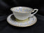 Royal Worcester Lady Evelyn, Scrolls, Florals: Cup & Saucer Set, 2 1/8"