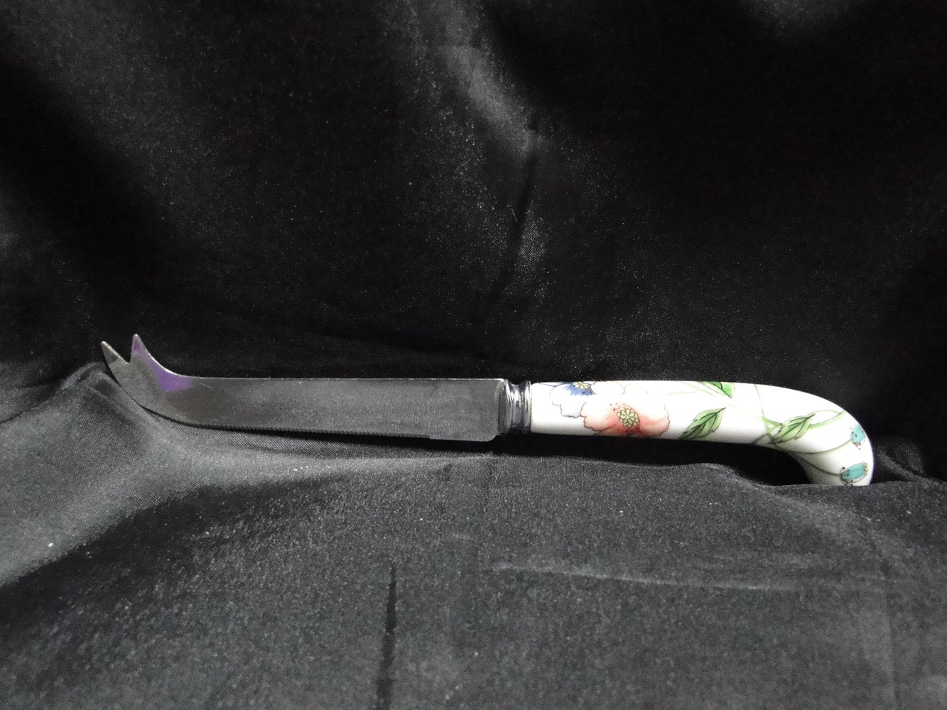 Villeroy & Boch Amapola, Blue & Orange Flowers, Prill: Cheese Knife, 8 3/8"