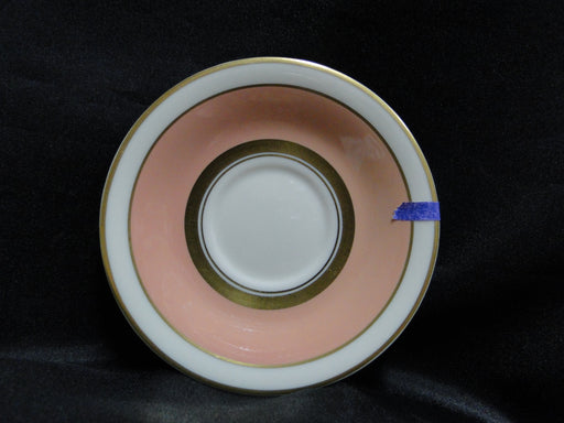 Syracuse Salisbury, Coral Rim: 4 3/8" Demitasse Saucer Only, No Cup, As Is