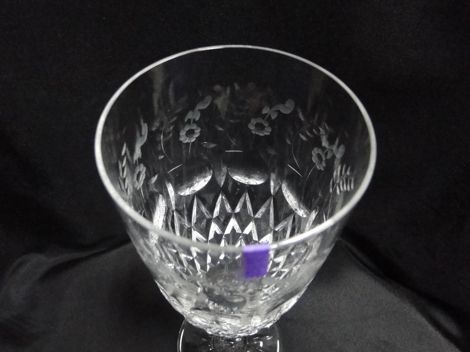 Rogaska Gallia, Gray & Polished Florals: Iced Tea, 9 5/8", Star Base, As Is