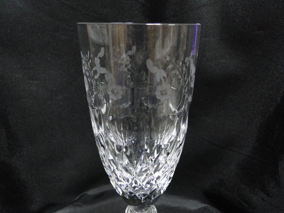 Rogaska Gallia, Gray & Polished Florals: Iced Tea, 9 5/8", Star Base, As Is