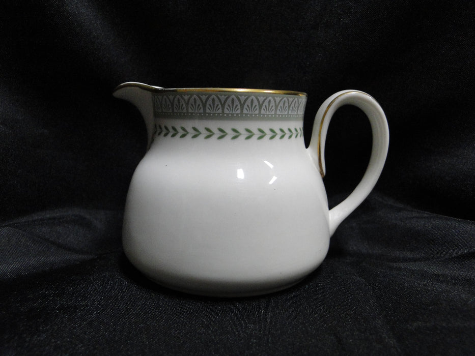 Royal Doulton Berkshire: Green Border & Laurel: Creamer / Cream Pitcher, 2 1/2"