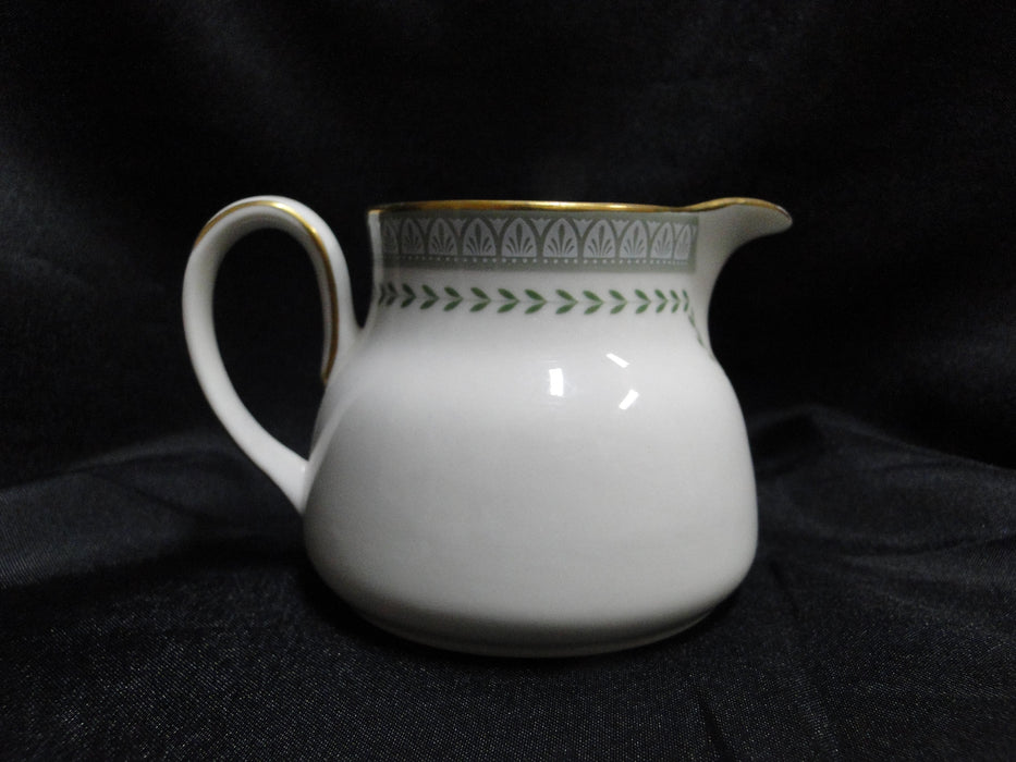 Royal Doulton Berkshire: Green Border & Laurel: Creamer / Cream Pitcher, 2 1/2"