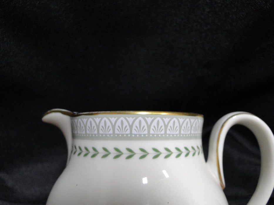 Royal Doulton Berkshire: Green Border & Laurel: Creamer / Cream Pitcher, 2 1/2"
