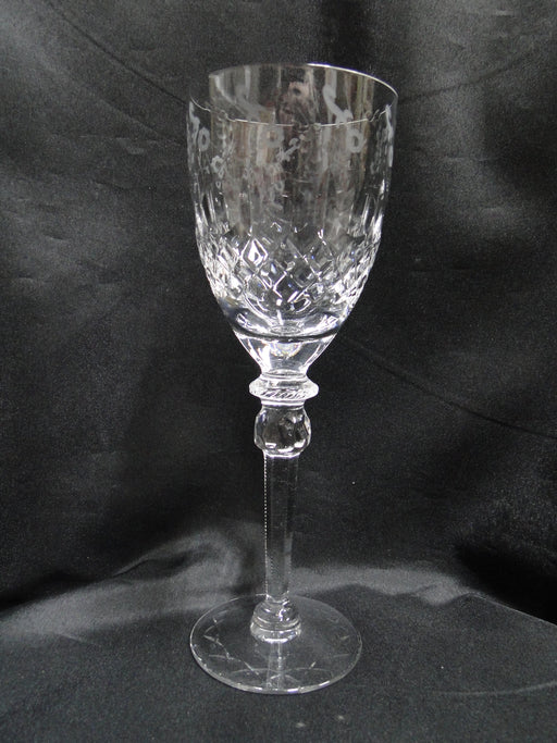 Rogaska Gallia, Gray & Polished Florals: Water or Wine Goblet (s), 9 1/4" X Base