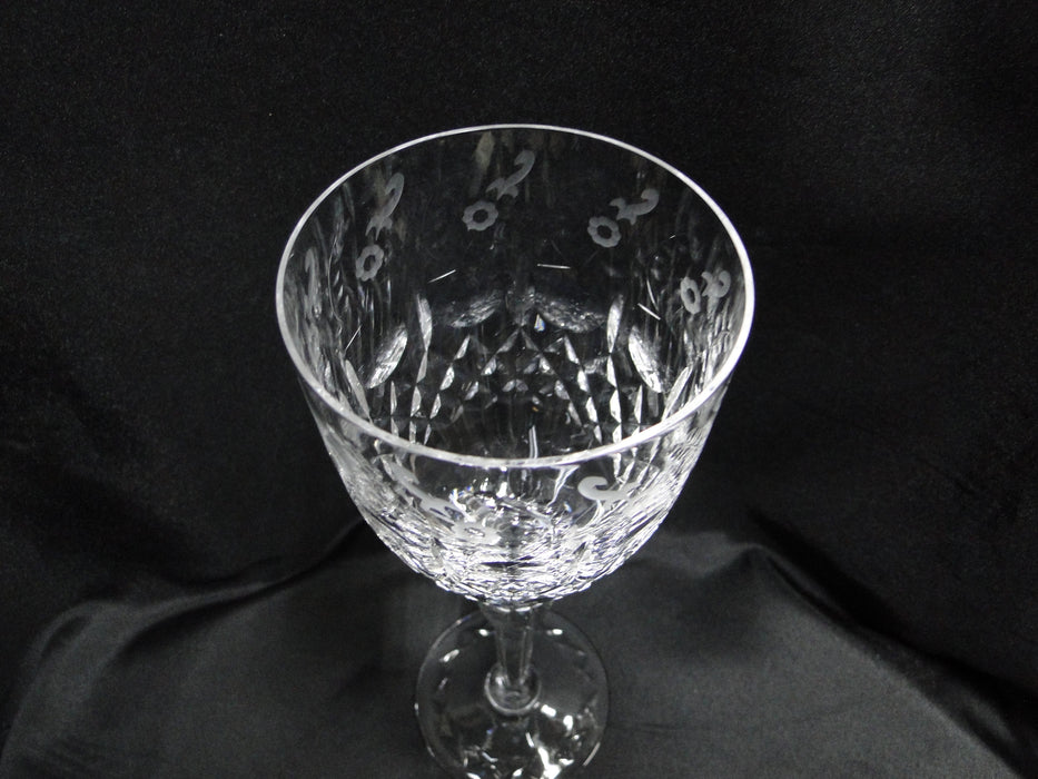 Rogaska Gallia, Gray & Polished Florals: Water or Wine Goblet (s), 9 1/4" X Base