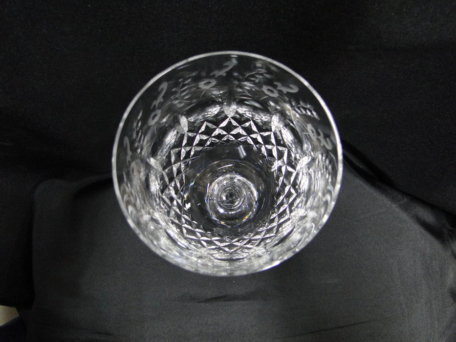 Rogaska Gallia, Gray & Polished Florals: Water or Wine Goblet (s), 9 1/4" X Base