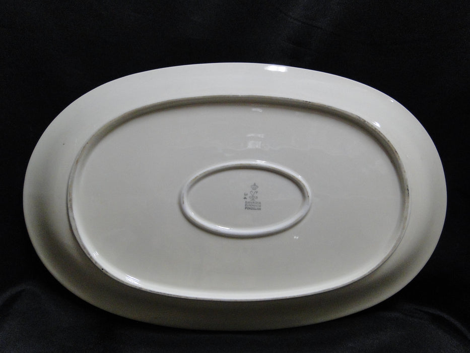 Elfenbein (Bavaria) Ivory w/ Gold Trim: Oval Serving Platter, 14 1/4" x 9"