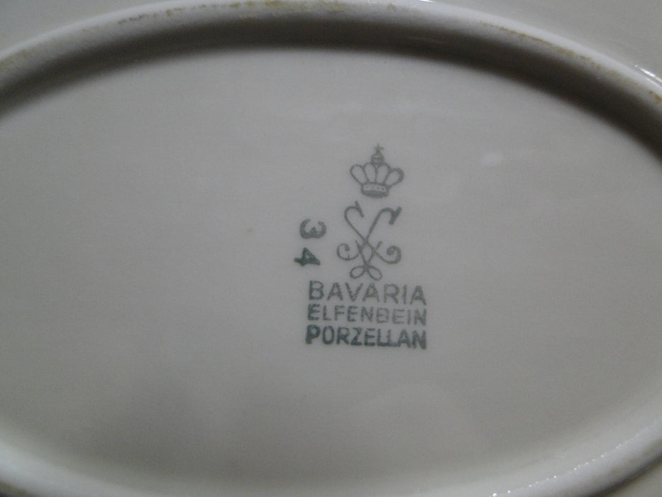 Elfenbein (Bavaria) Ivory w/ Gold Trim: Oval Serving Platter, 14 1/4" x 9"