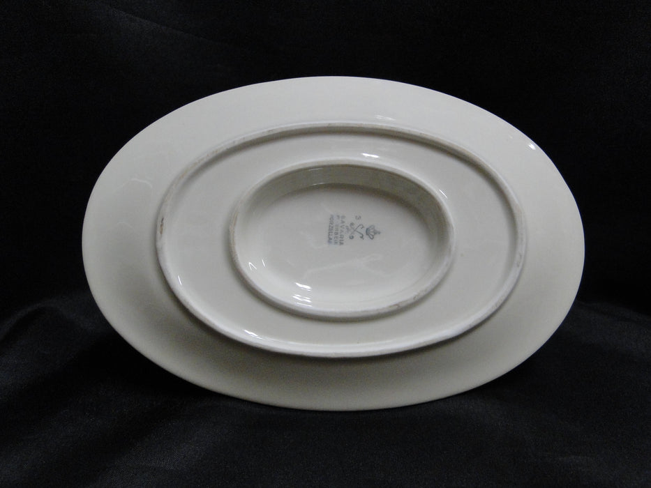 Elfenbein (Bavaria) Ivory w/ Gold Trim: Gravy Boat w/ Attached Underplate
