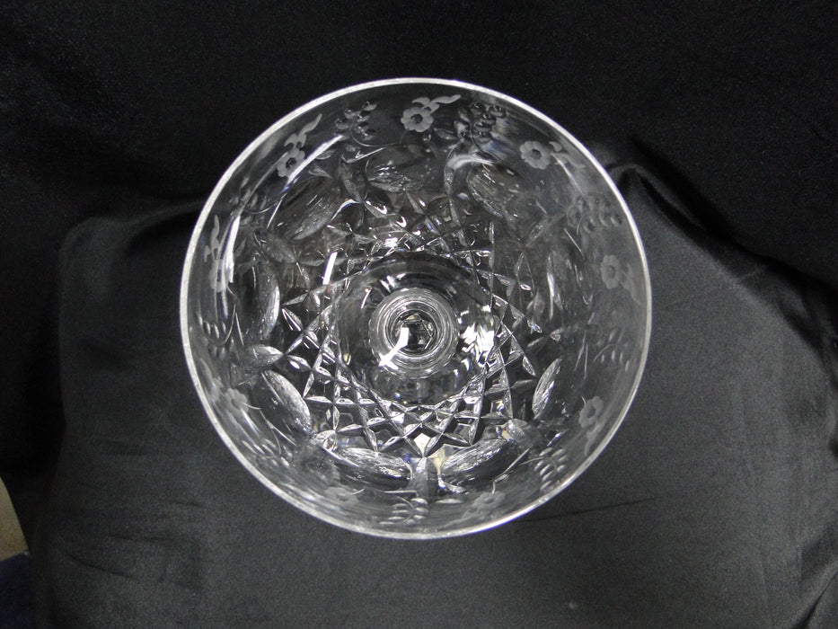 Rogaska Gallia, Gray & Polished Florals: Champagne / Sherbet (s), 7 1/8", X Base