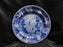 Belvoir Castle Blue & White, Floral Rim: Dinner Plate, 10 1/4", Crazing
