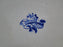 Belvoir Castle Blue & White, Floral Rim: Dinner Plate, 10 1/4", Crazing