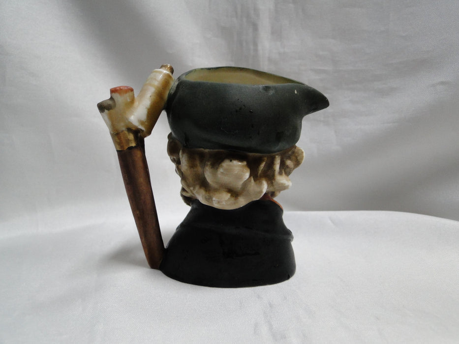 Toby Jug: Artist Smoking a Pipe, 4" Tall, Crazing