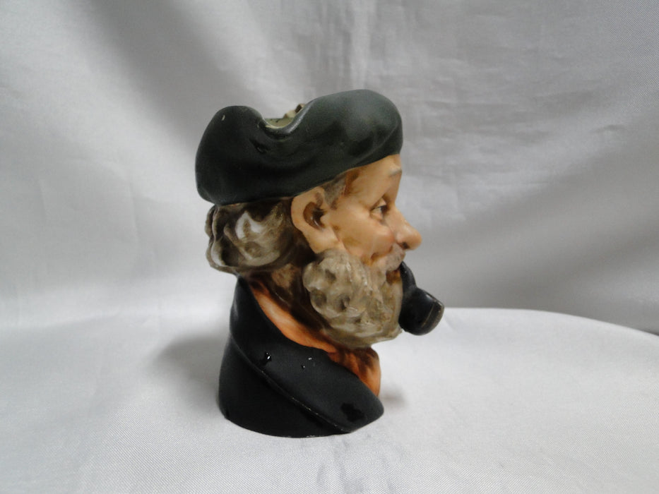 Toby Jug: Artist Smoking a Pipe, 4" Tall, Crazing