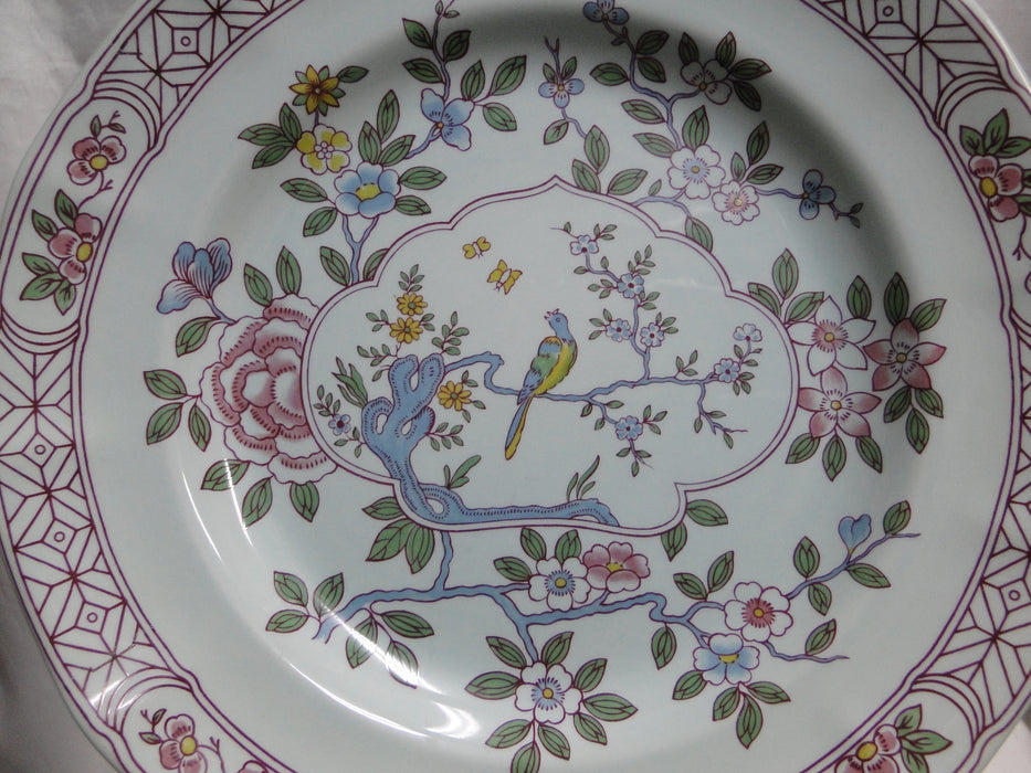 Adams Singapore Bird, Celadon w/ Florals: Dinner Plate (s), 10 1/8"