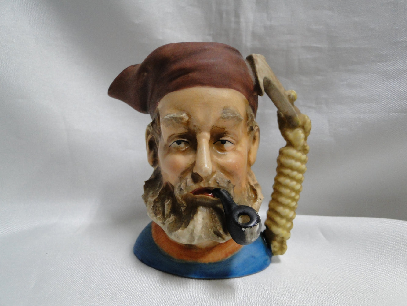 Toby Jug: Sailor Smoking a Pipe, 4" Tall, Crazing
