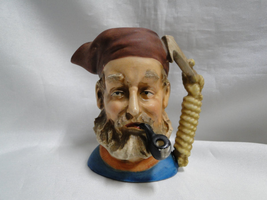 Toby Jug: Sailor Smoking a Pipe, 4" Tall, Crazing