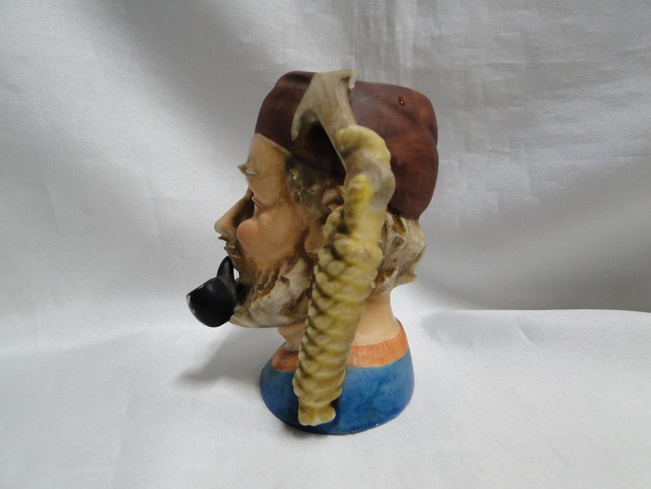 Toby Jug: Sailor Smoking a Pipe, 4" Tall, Crazing