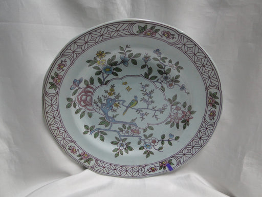 Adams Singapore Bird, Celadon w/ Florals: Dinner Plate, 10 1/8", Nick