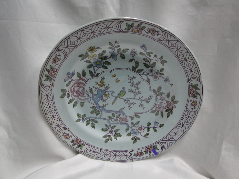 Adams Singapore Bird, Celadon w/ Florals: Dinner Plate, 10 1/8", Nick