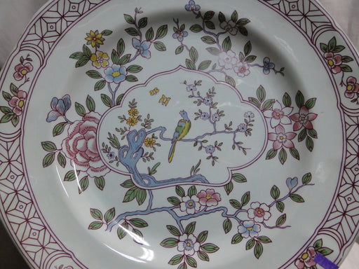 Adams Singapore Bird, Celadon w/ Florals: Dinner Plate, 10 1/8", Nick