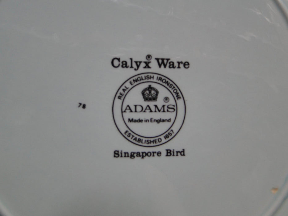 Adams Singapore Bird, Celadon w/ Florals: Dinner Plate, 10 1/8", Nick