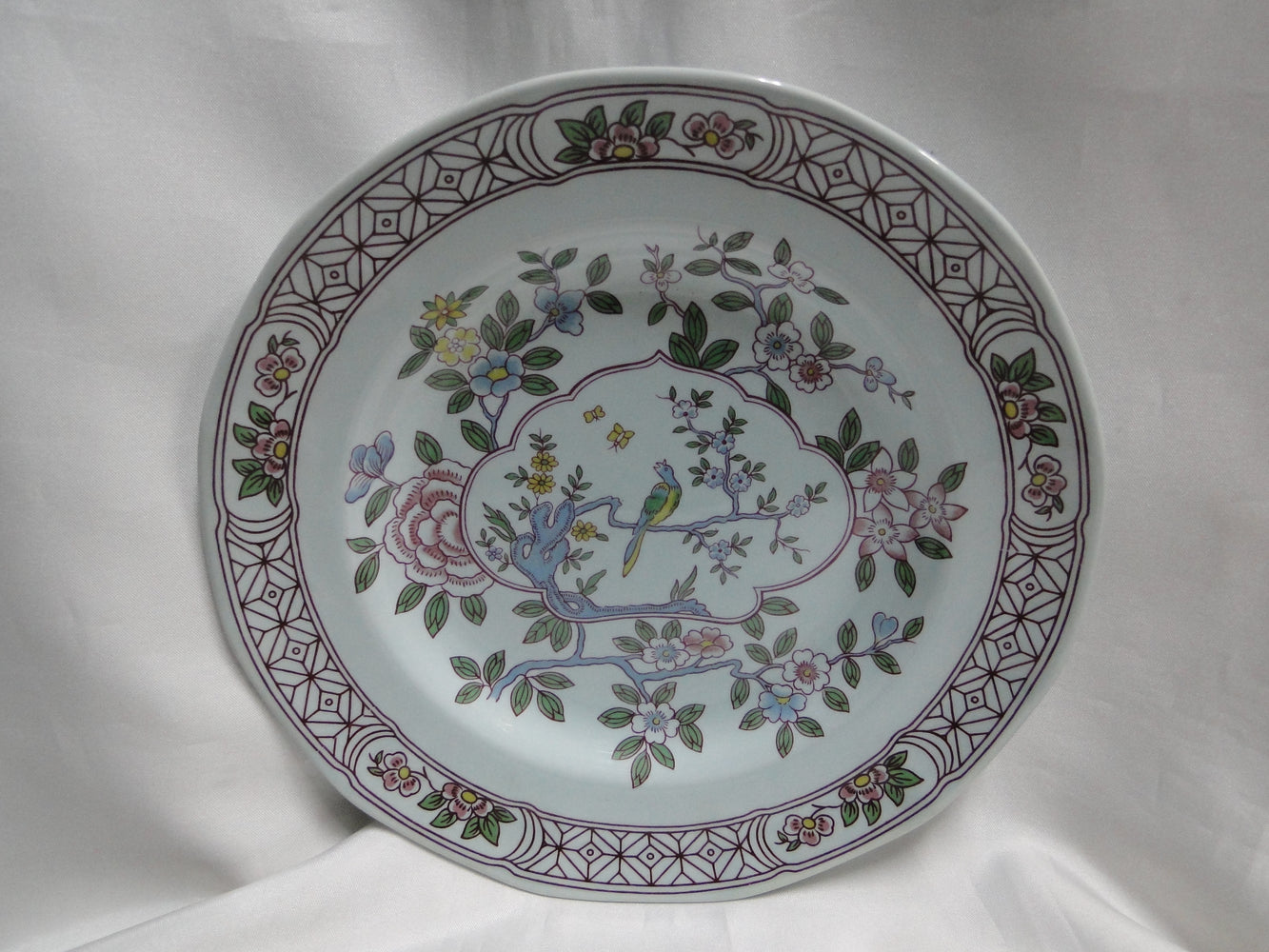 Adams Singapore Bird, Celadon w/ Florals: Salad Plate (s), 8 1/8"