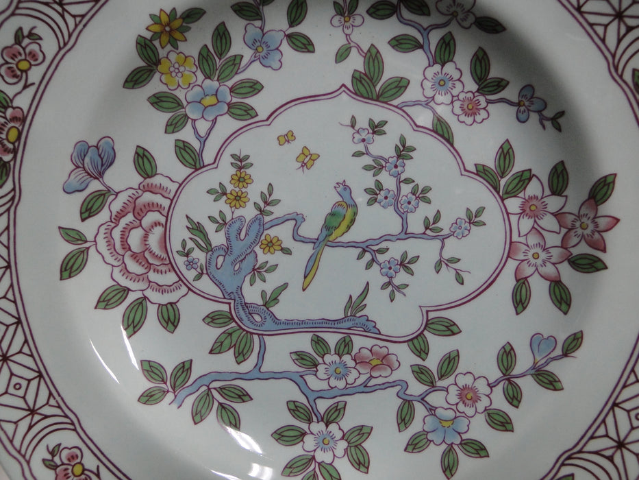 Adams Singapore Bird, Celadon w/ Florals: Salad Plate (s), 8 1/8"