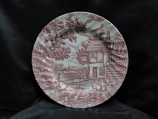 Myott The Hunter Rose, Pink & White Scene, England: Dinner Plate, 9 3/4"